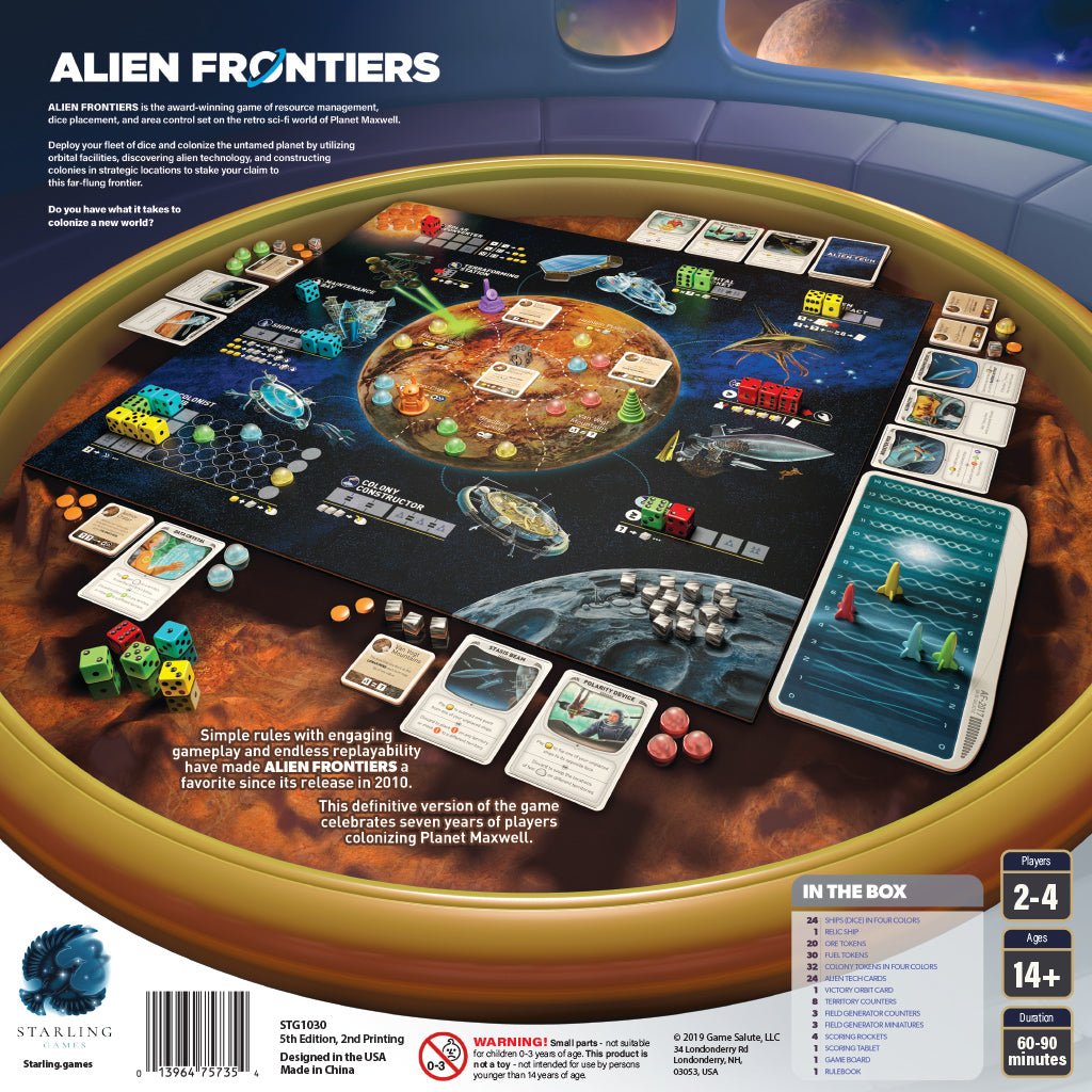 Alien Frontiers Fifth Edition Board Games The Compleat Strategist