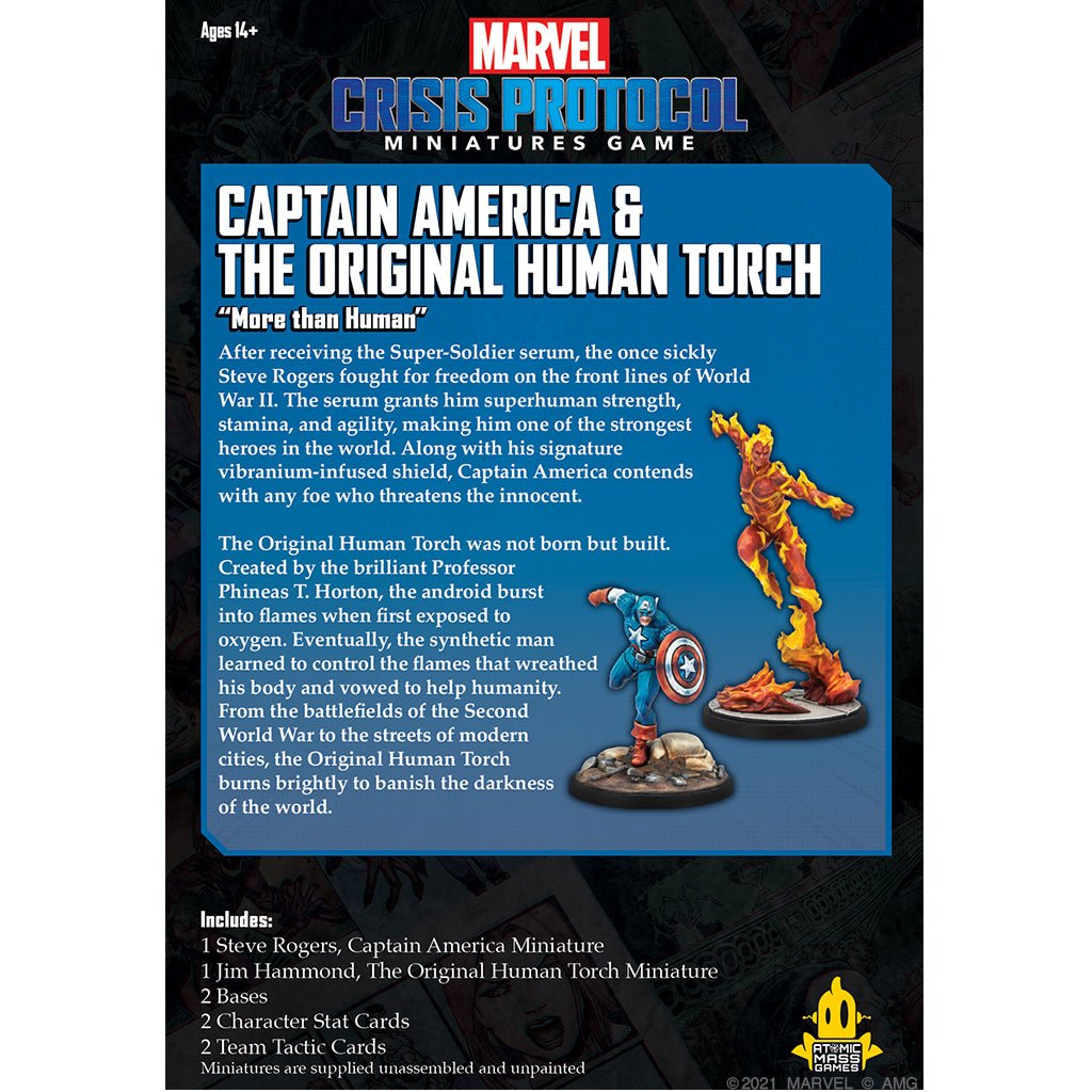 Marvel: Crisis Protocol - Captain America & The Original Human Torch Games The Compleat Strategist