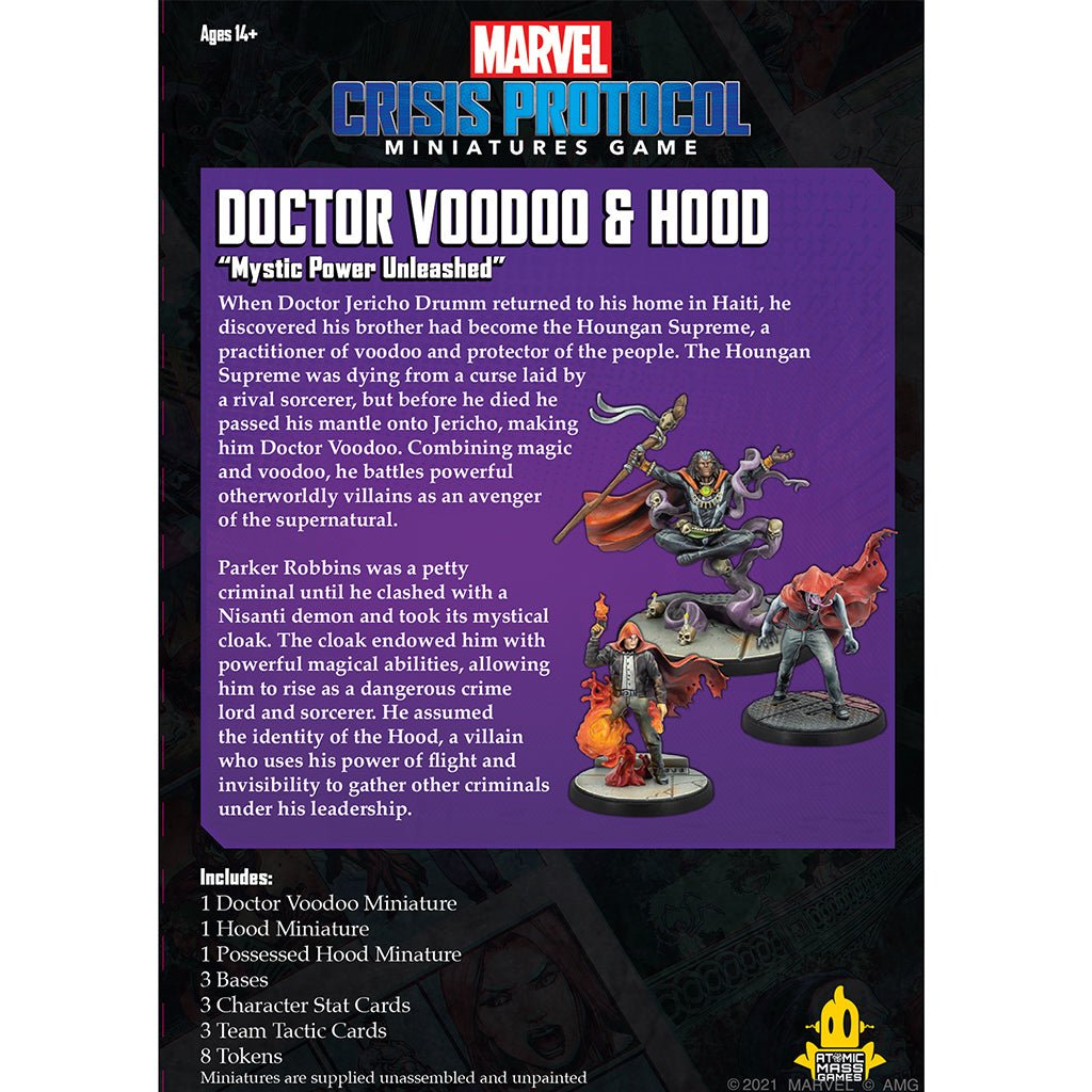 Marvel: Crisis Protocol Doctor Voodoo & Hood Character Pack Collectible Miniatures Games The Compleat Strategist