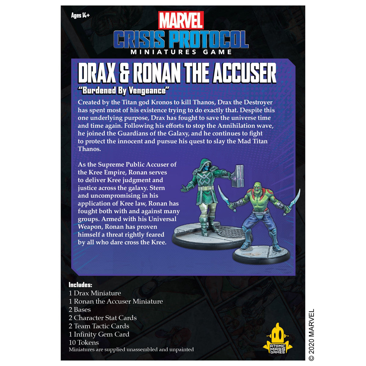 Marvel Crisis Protocol Drax and Ronan the Accuser Collectible Miniatures Games The Compleat Strategist