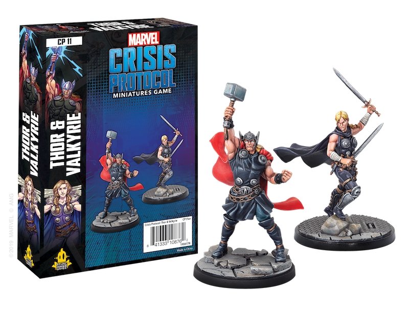 Marvel Crisis Protocol Thor and Valkyrie Character Pack Collectible Miniatures Games The Compleat Strategist
